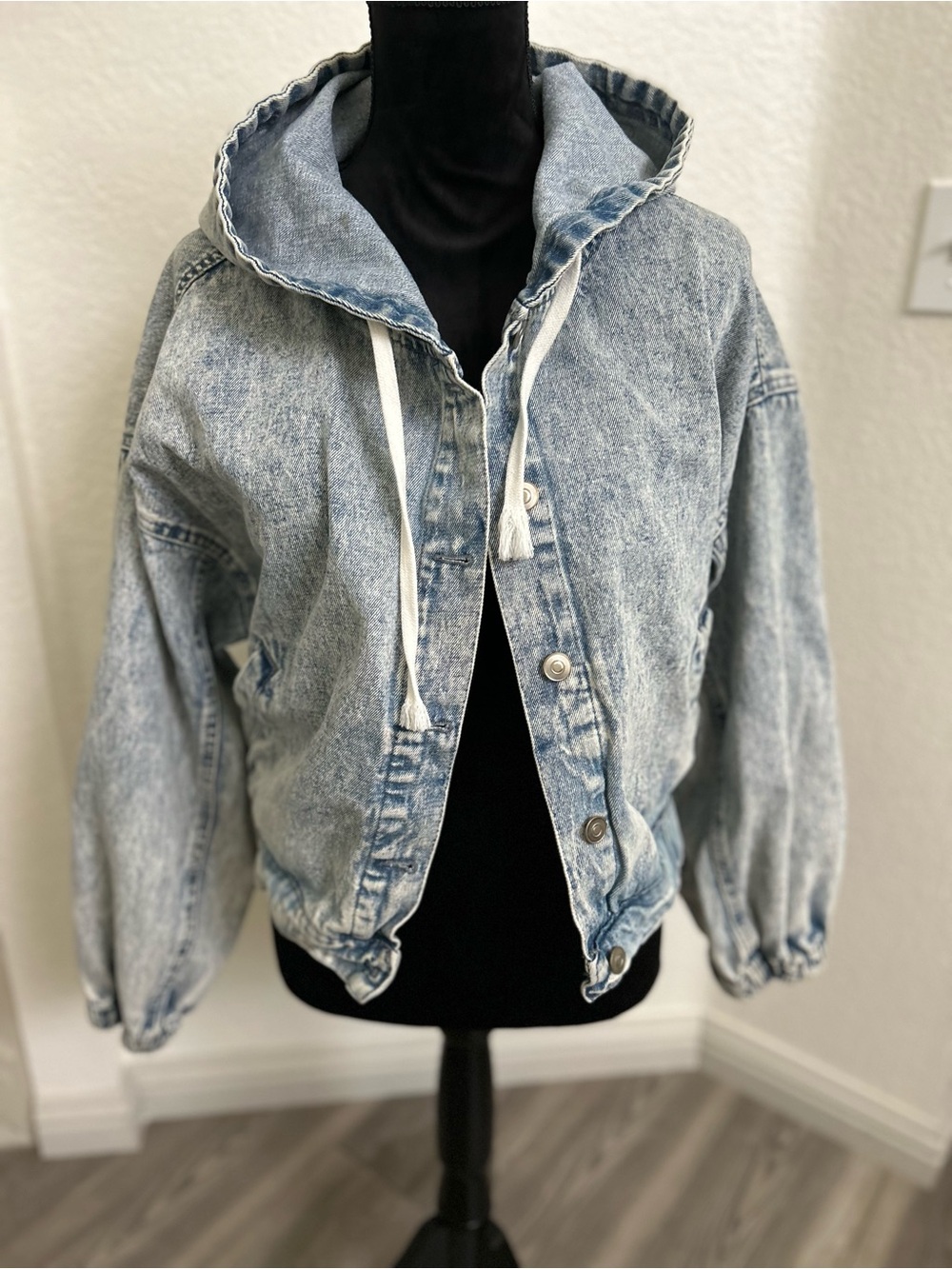 Rue21 Light Blue Denim Hooded Jacket
